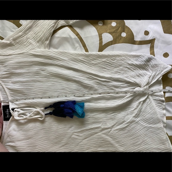 3/4 Flare Sleeve Tie Blouse - Picture 8 of 13